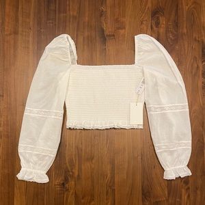 Aritzia Wilfred Soiree Top - White, Medium